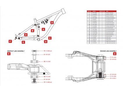 droupout link bolt set cep zadni vzpery pells tarpan 1 o