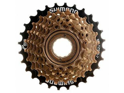 7-kolo SHIMANO MF-TZ500 14-28 zubů, hnědé/černé (Velikost 14-28)