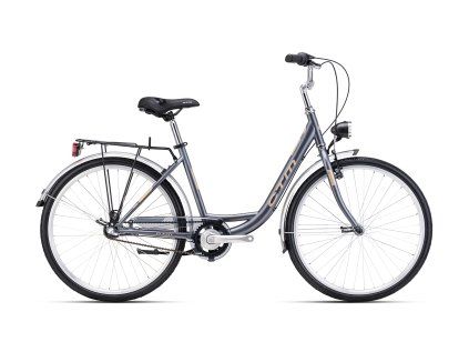 CTM OLIVIA 3.0 26" 2025 (Barva matná tmavěšedá / zlatá, Velikost M / 17" / 150-180 cm)