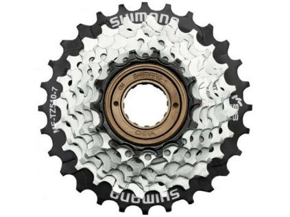 7-kolo SHIMANO MF-TZ510 14-28 zubů, hnědé/černé, v krabičce (Velikost 14-28)