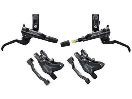 Brzda kotoučová SHIMANO Deore M6100 p+z (800+1600 mm) komplet bez kotoučů, (zadní J-kit) (Barva černá)
