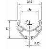 ráfek MACH1 24" ER-10 Combo V-brake 36děr/černý (Velikost 24")